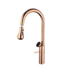 360 Swivel Pull Down Brass Sink Faucet with LED Temperature Display