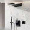 Luxury Brass Thermostatic Rainfall Shower Set LED Display 3 Spray Mode