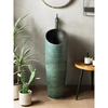 Outdoor Ceramic Column Basin Sink Garden Courtyard Hand-Washing Sink