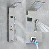 Bathroom Shower Panel LED Waterfall Shower Water Top Spray Temperature