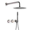 Shower System With Wall Mounted Design Two Handles Dual Control Hidden Tap