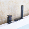 3pc Waterfall Bathroom Single Lever Bathtub Taps with Handshower