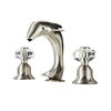 3Pcs Basin Faucet Crystal Handle Widespread Dolphin Bathroom Faucet