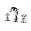 3Pcs Basin Faucet Crystal Handle Widespread Dolphin Bathroom Faucet