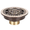 4 Inch Bronze Antique Brass Round Bathroom Floor Drain