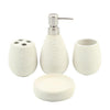 4 pcs Toothbrush Holder, Toothbrush Cup, Soap Dispenser and Soap Dish Bathroom Accessories