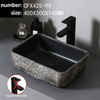 Ceramic Bathroom Vessel Single Sink Countertop Drain Hand Wash Basin