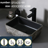 Ceramic Bathroom Vessel Single Sink Countertop Drain Hand Wash Basin