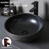 Ceramic Bathroom Vessel Single Sink Countertop Drain Hand Wash Basin