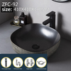 Ceramic Bathroom Vessel Single Sink Countertop Drain Hand Wash Basin