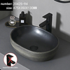 Ceramic Bathroom Vessel Single Sink Countertop Drain Hand Wash Basin