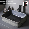 Ceramic Bathroom Vessel Single Sink Countertop Drain Hand Wash Basin