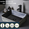 Ceramic Bathroom Vessel Single Sink Countertop Drain Hand Wash Basin