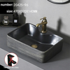 Ceramic Bathroom Vessel Single Sink Countertop Drain Hand Wash Basin