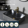 Ceramic Bathroom Vessel Single Sink Countertop Drain Hand Wash Basin