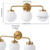 3 Head Wall Lamp Bedroom Vanity Light Bathroom Mirror Lamp