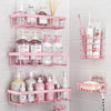 5-Pack Shower Caddy Set No-Drill Adhesive Bathroom Storage Shelves