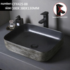 Ceramic Bathroom Vessel Single Sink Countertop Drain Hand Wash Basin