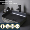 Ceramic Bathroom Vessel Single Sink Countertop Drain Hand Wash Basin