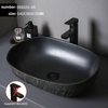 Ceramic Bathroom Vessel Single Sink Countertop Drain Hand Wash Basin