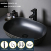 Ceramic Bathroom Vessel Single Sink Countertop Drain Hand Wash Basin