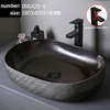 Ceramic Bathroom Vessel Single Sink Countertop Drain Hand Wash Basin