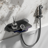 LED Digital Display Brass Thermostatic Bathtub Concealed Mixer Faucet