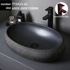 Ceramic Bathroom Vessel Single Sink Countertop Drain Hand Wash Basin