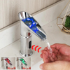 Smart LED Sensor Bath Sink Faucet Automatic Touchless Brass Mixer Tap