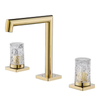 Crystal Widespread Bathroom Faucet 3-Hole Brass Basin Sink Mixer Tap