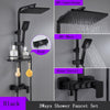 8 inch Brass Thermostatic Digital Display Shower Faucet Rain Shower Faucet Bidet