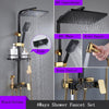 8 inch Brass Thermostatic Digital Display Shower Faucet Rain Shower Faucet Bidet