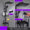 8 inch Brass Thermostatic Digital Display Shower Faucet Rain Shower Faucet Bidet
