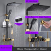 8 inch Brass Thermostatic Digital Display Shower Faucet Rain Shower Faucet Bidet