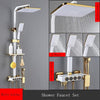 8 inch Brass Thermostatic Digital Display Shower Faucet Rain Shower Faucet Bidet