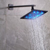 8 Inch Chrome Wall Mounted Bathroom Top Shower Head with LED Lights