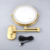 8 inch Makeup Mirror Matte Golden Black Magnifying Double Side Mirror
