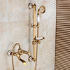 8' Shower Head Antique Brass Rainfall Shower Head With 2 Way Valve