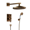 8' Shower Head Antique Brass Rainfall Shower Head With 2 Way Valve