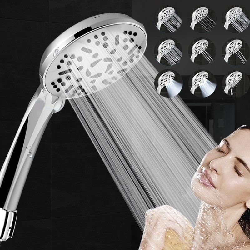 9 Spray Modes Setting Universal Adjustable Shower Head High