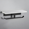 Marble Toilet Paper Holder Tissue Roll Rack with Mobile Phone Storage