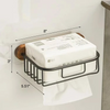 Aluminum and Wood Towel Rack Wall Mounted Non Perforated Storage Rack