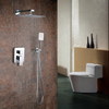 Chrome Concealed Shower System Rainfall Bathroom Faucet Set