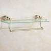 Bathroom Towel Shelf Gold Finished Bath Toilet Bathroom Accessories