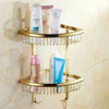 Bathroom Towel Shelf Gold Finished Bath Toilet Bathroom Accessories