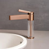 Acrylic and Brass Bathroom Basin Sink Faucet Hot Cold Water Mixer Tap