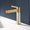 Acrylic and Brass Bathroom Basin Sink Faucet Hot Cold Water Mixer Tap
