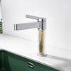 Acrylic and Brass Bathroom Basin Sink Faucet Hot Cold Water Mixer Tap