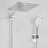 Adjustable Rainfall Shower Head Handheld Sprayer Stainless Steel Set
