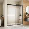 Adjustable Semi-Frameless Double Sliding Tempered Glass Shower Door